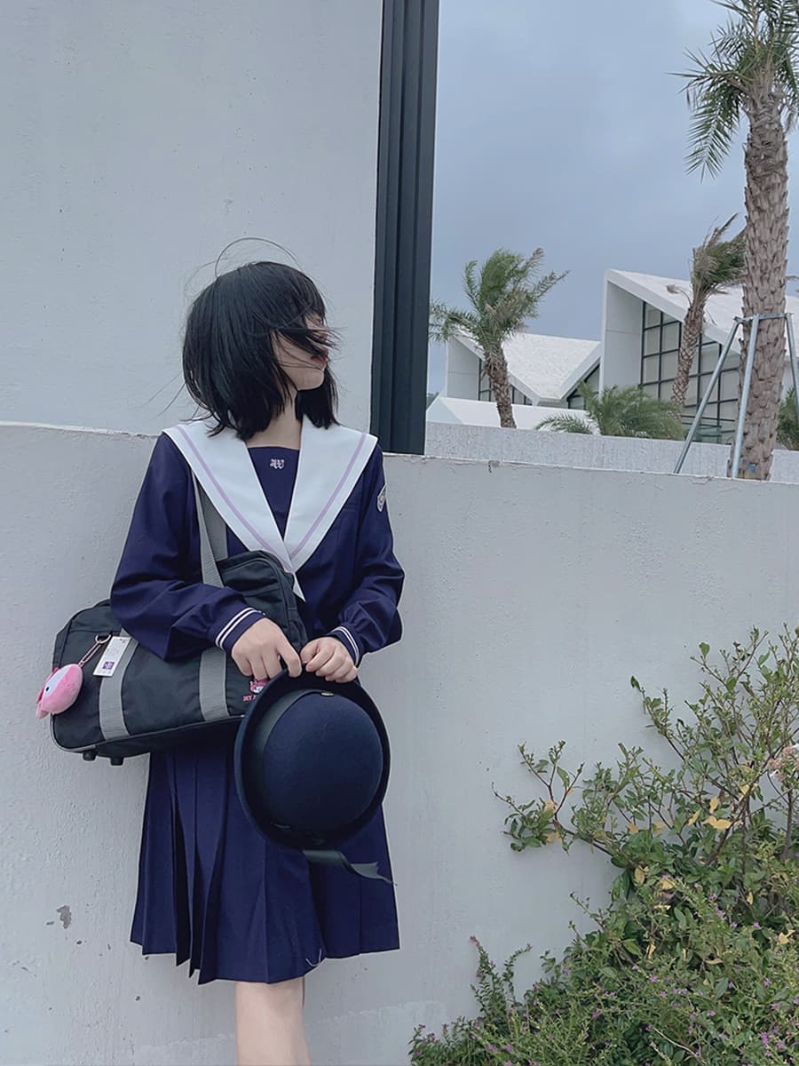 セーラー服 クラシック長袖セーラー襟ブラウス