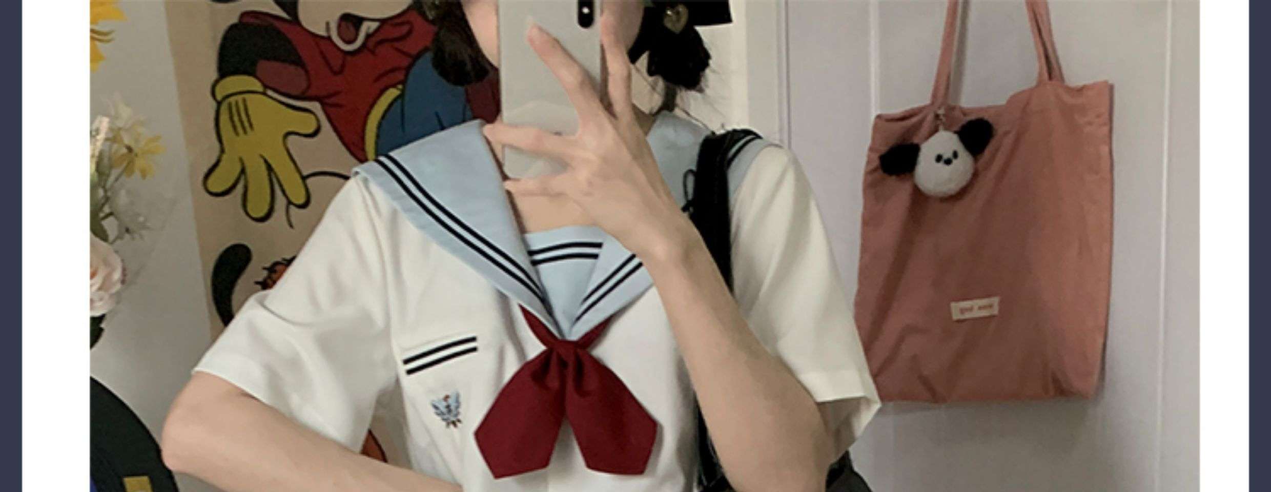 セーラー服 キュートなセーラー風ミニワンピース
