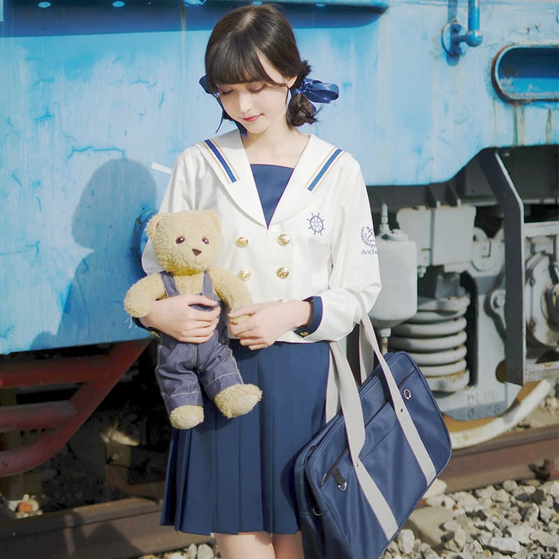 セーラー服 マリンモチーフ 制服風トップス