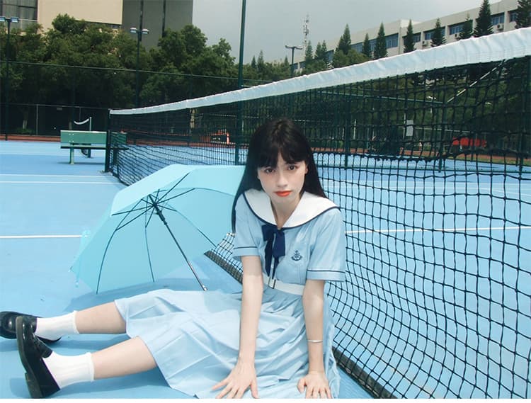 セーラー服 清楚な学園風セーラーワンピース