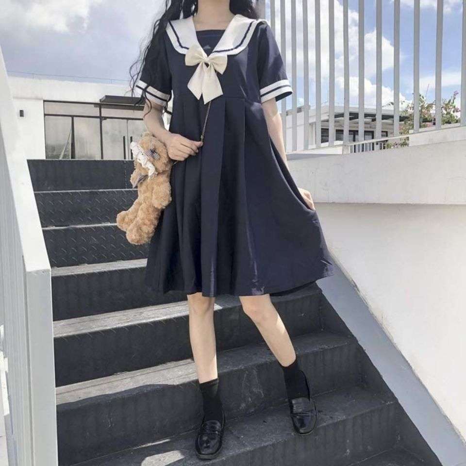 セーラー服 ふわり可愛いセーラー風ワンピース