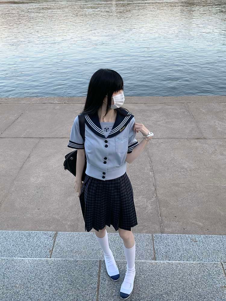 セーラー服 モダンセーラー風学生服トップス