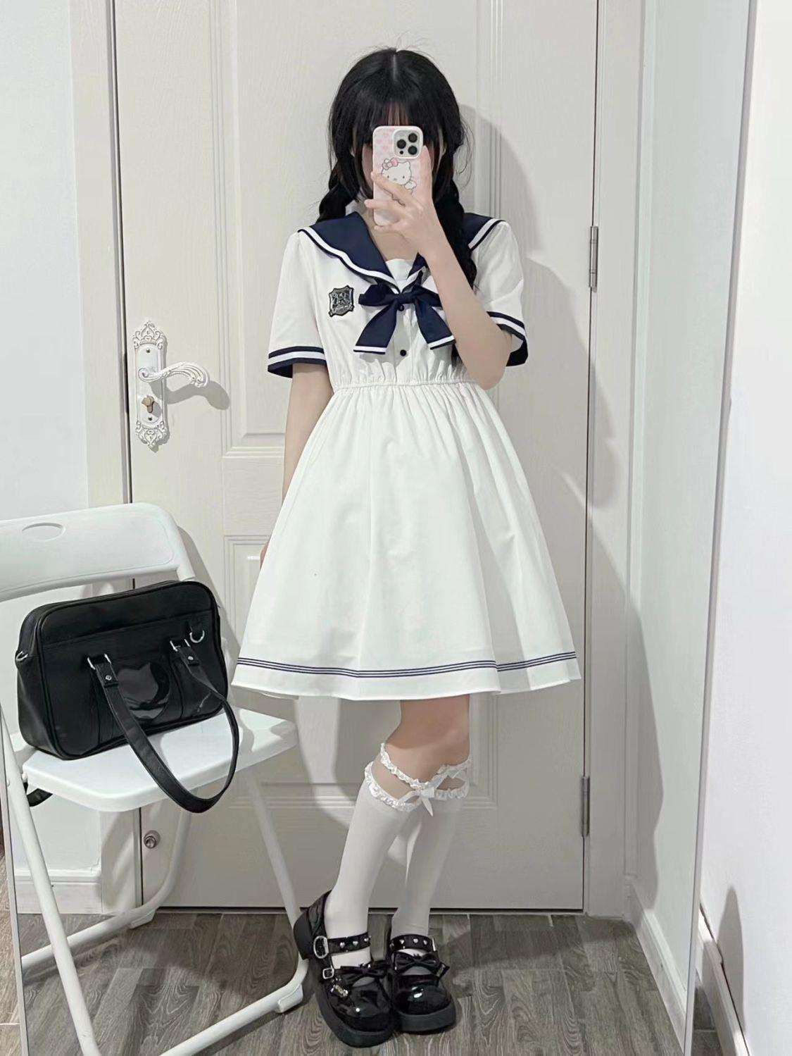 セーラー服 ナチュラルリボンセーラーワンピース