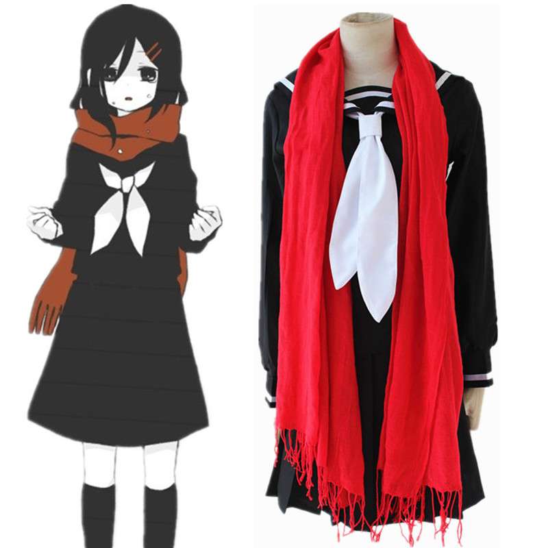 セーラー服 赤スカーフ付き コスプレセット