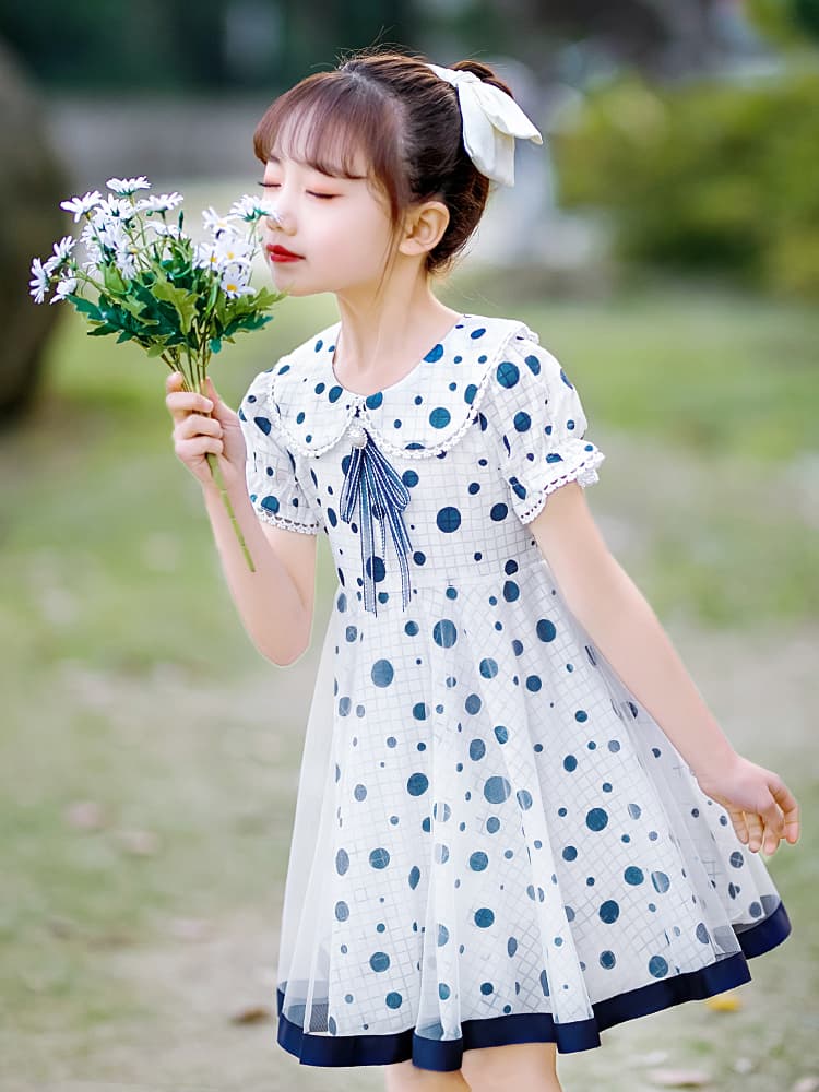 セーラー服 水玉リボンセーラーワンピース