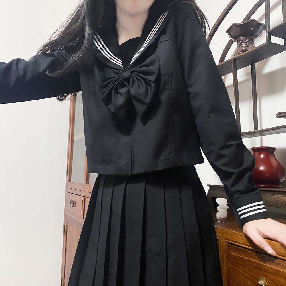 セーラー服 クラシックリボン 制服風ワンピース