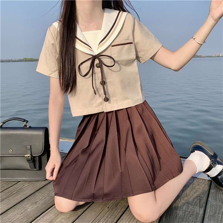 セーラー服 クラシックセーラー襟プリーツスカート制服