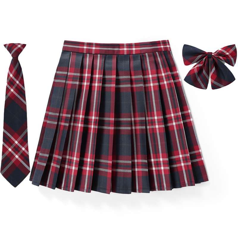 セーラー服 プリーツチェックスカート セット