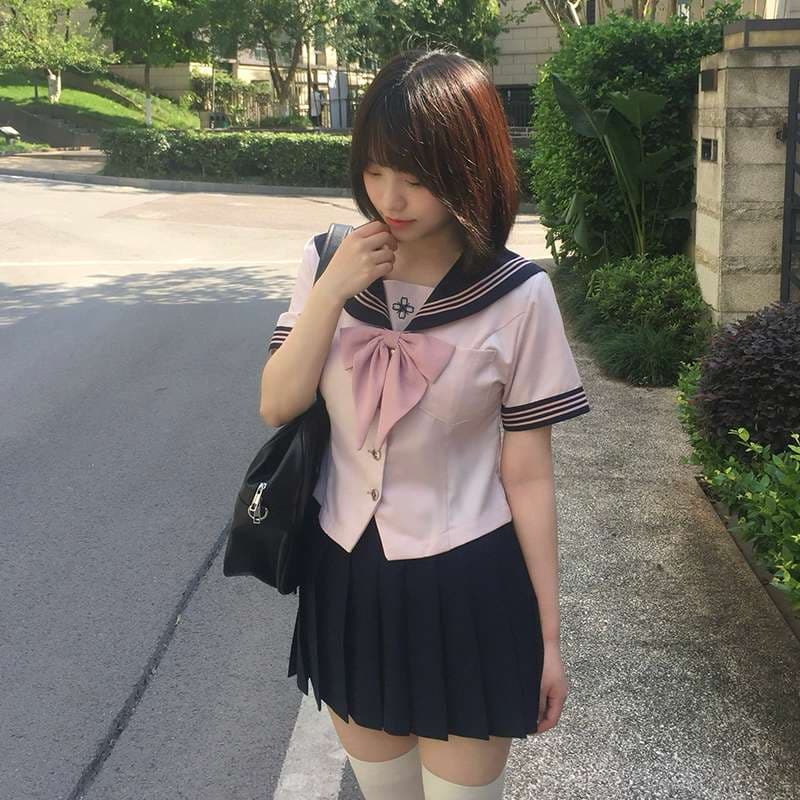 セーラー服 桜色トップス