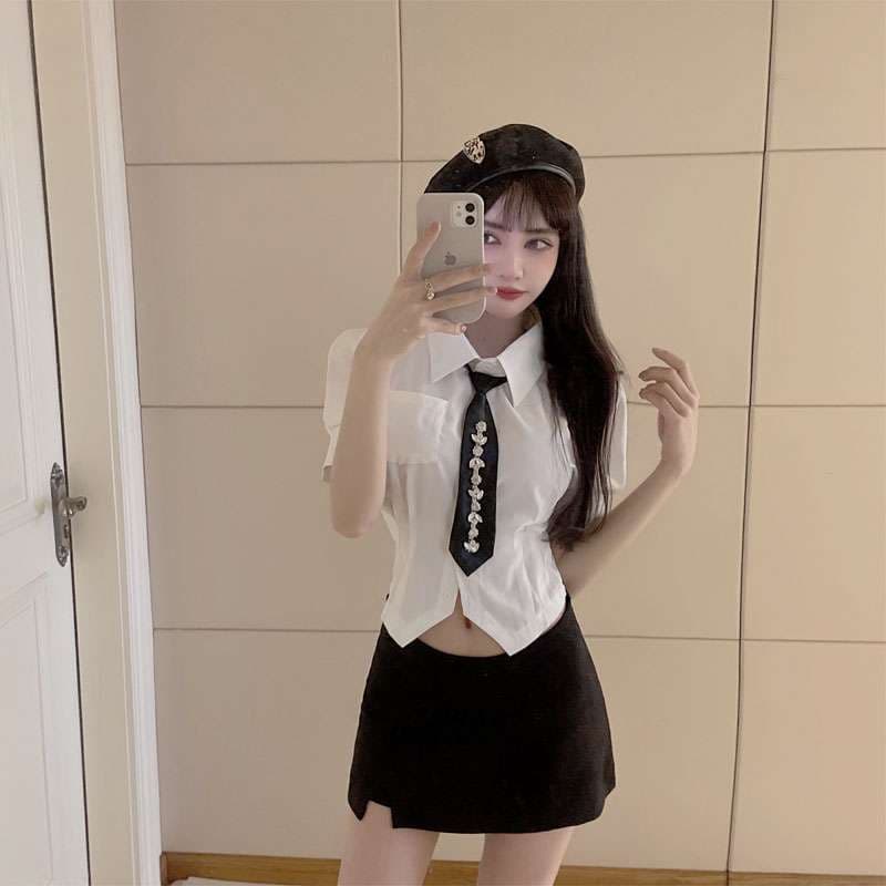 セーラー服 セクシー制服風コスプレ 警官帽付き