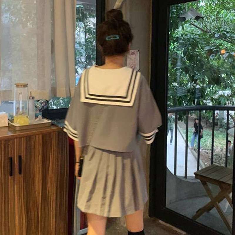 セーラー服 レトロ風 ツーピースセット