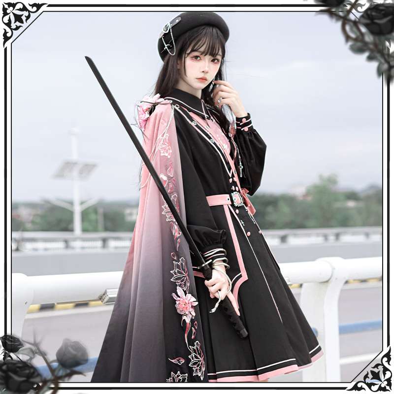 セーラー服 桜花軍服風ロリータワンピース
