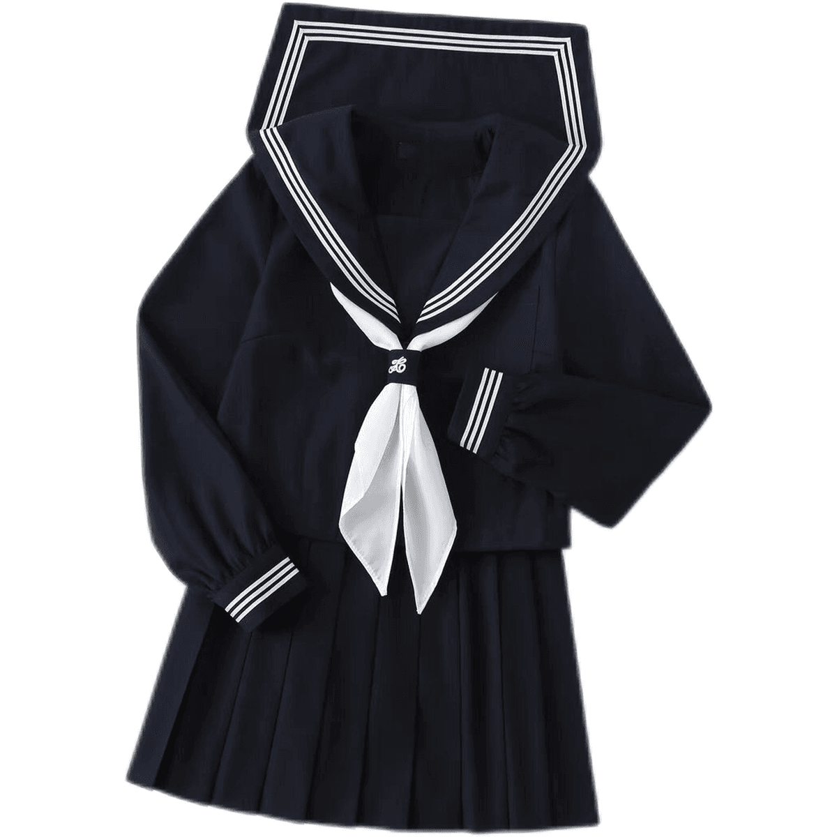 セーラー服 クラシック長袖 ネイビー