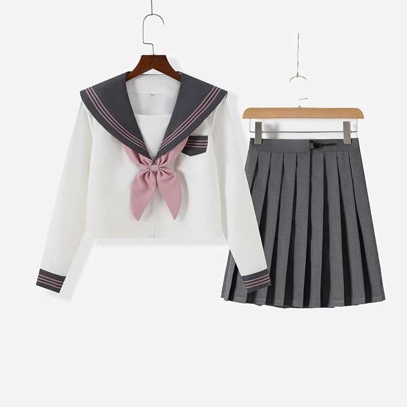 セーラー服 クラシック グレー&ピンク