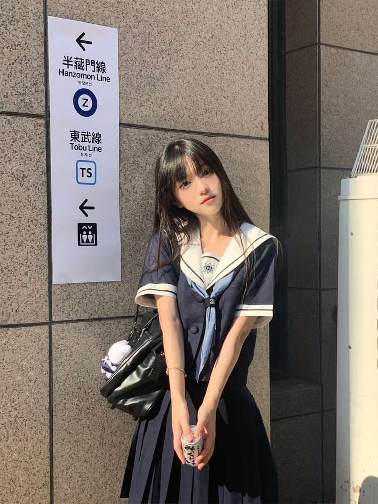 セーラー服 学生風 上下セット