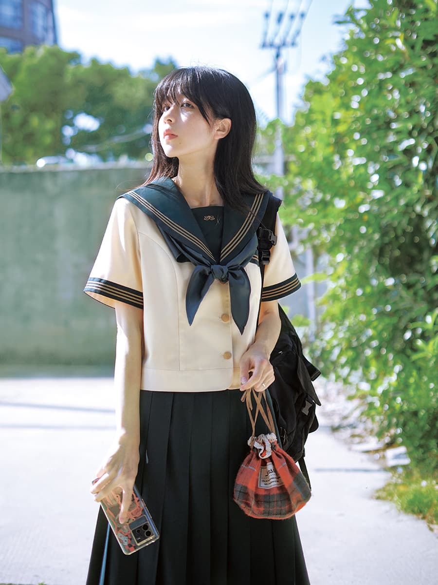 セーラー服 クラシック セーラー 半袖ブラウス