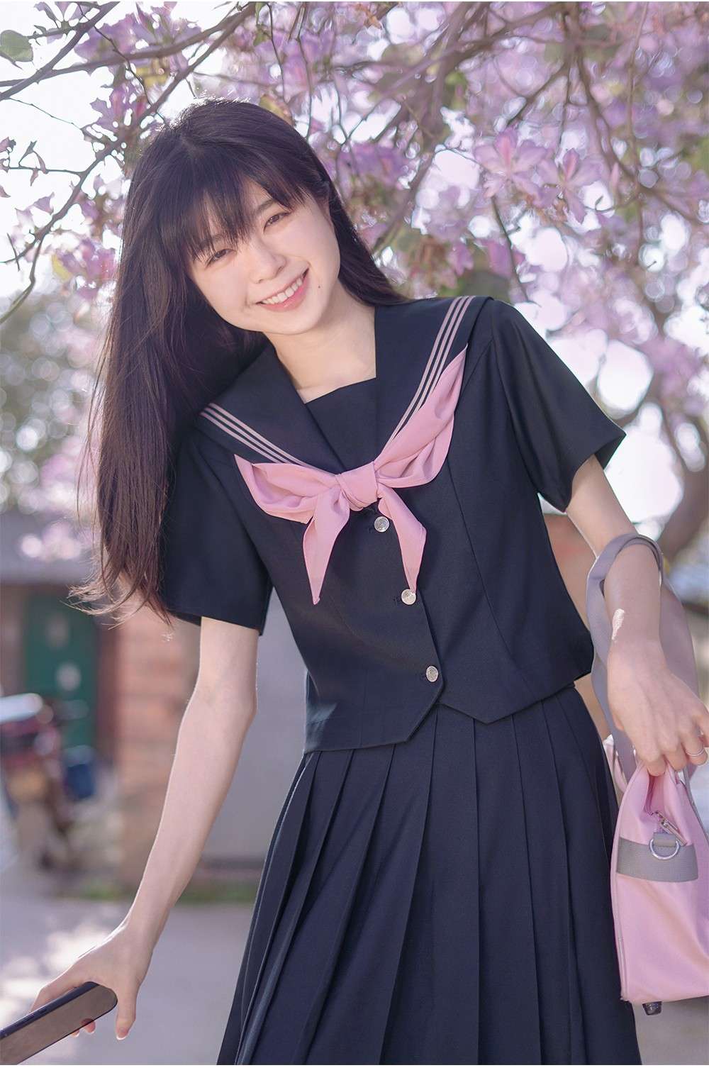 セーラー服 【大きいサイズ】清楚系女子高生風 女装