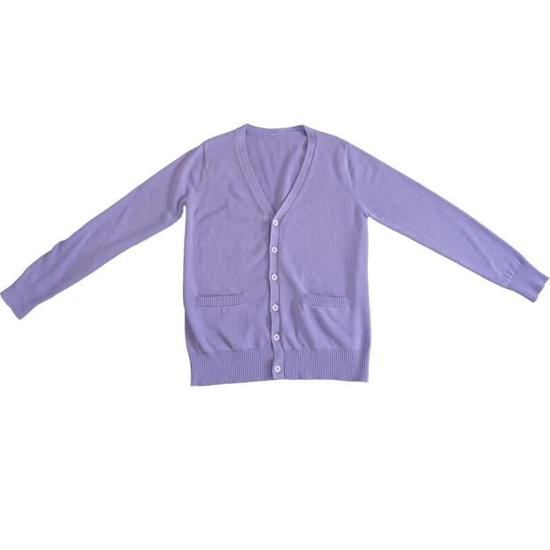 セーラー服 紫色学園風カーディガン＆プリーツスカートセット