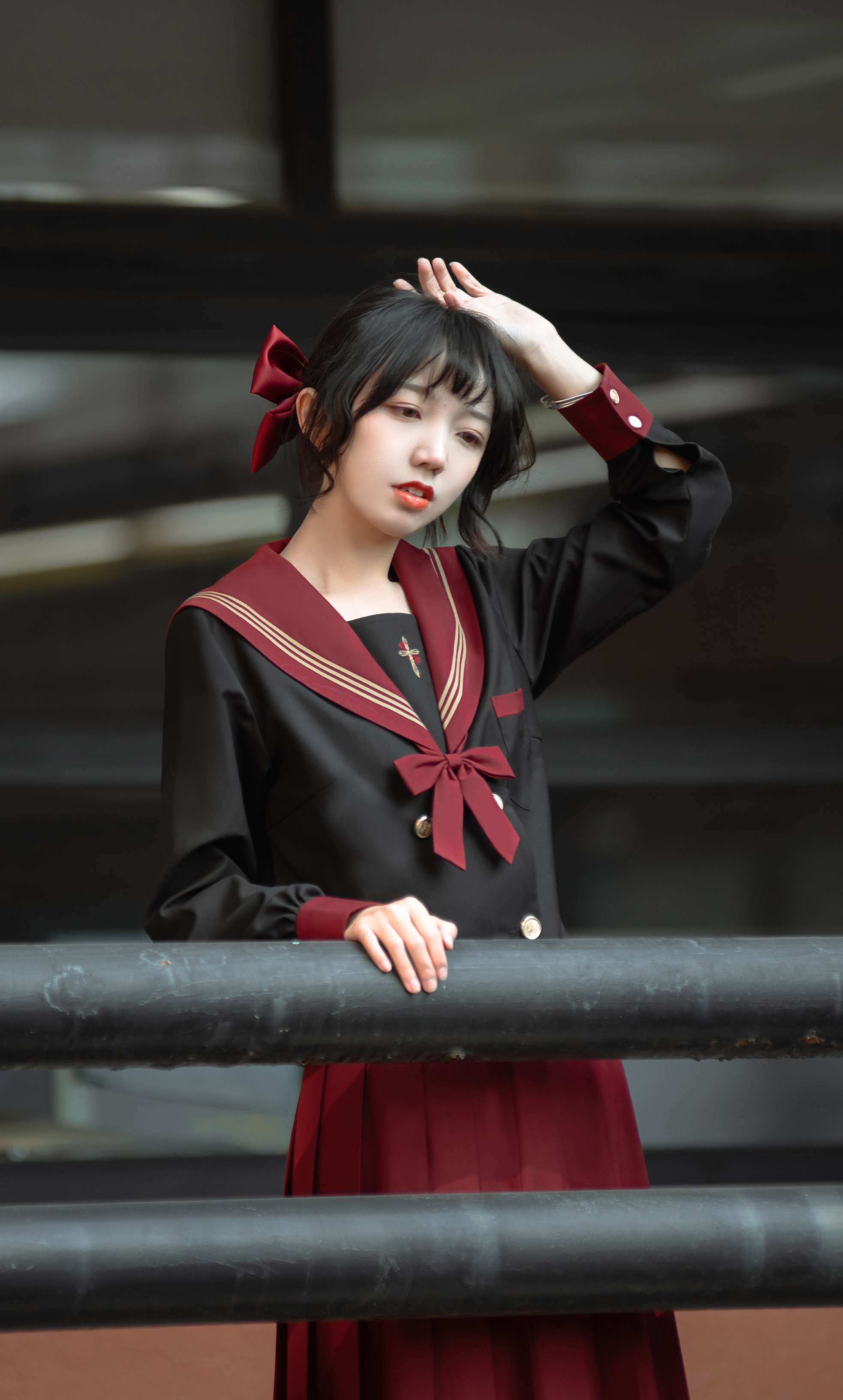 セーラー服 古典的リボン付き 制服