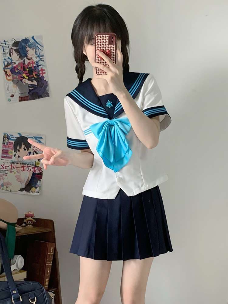 セーラー服 清涼感溢れる夏用 コスプレセット