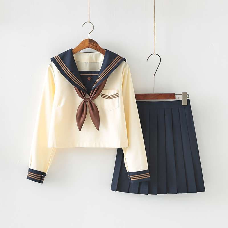 セーラー服 学生風 長袖制服セット
