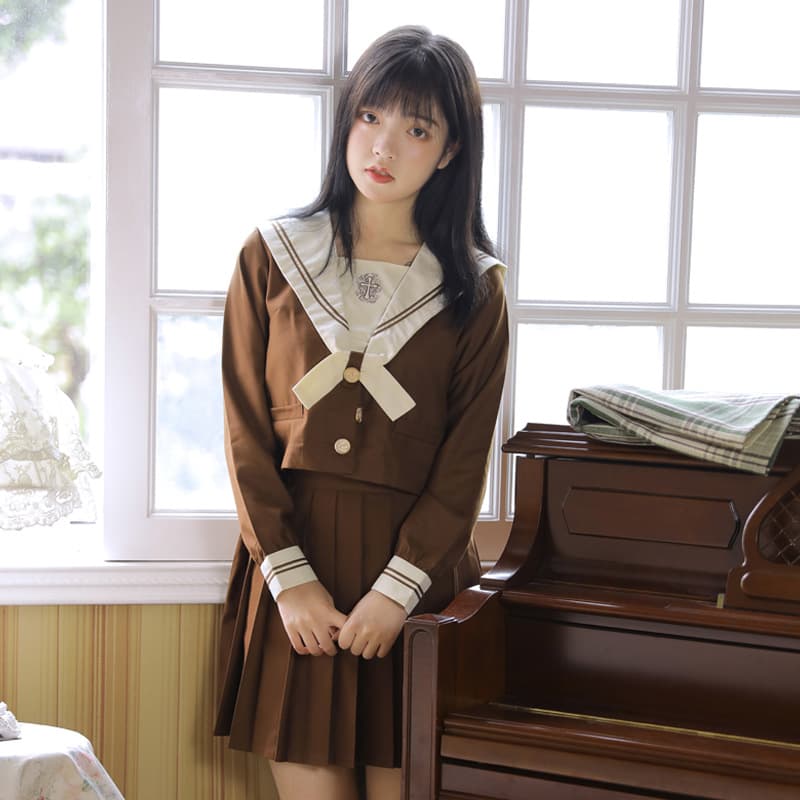 セーラー服 クラシカル大きめセーラー襟ブラウス