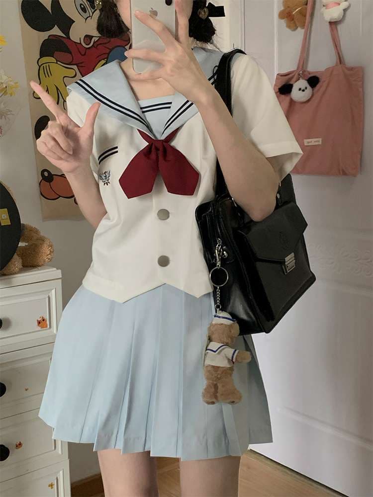 セーラー服 キュートなセーラー風ミニワンピース