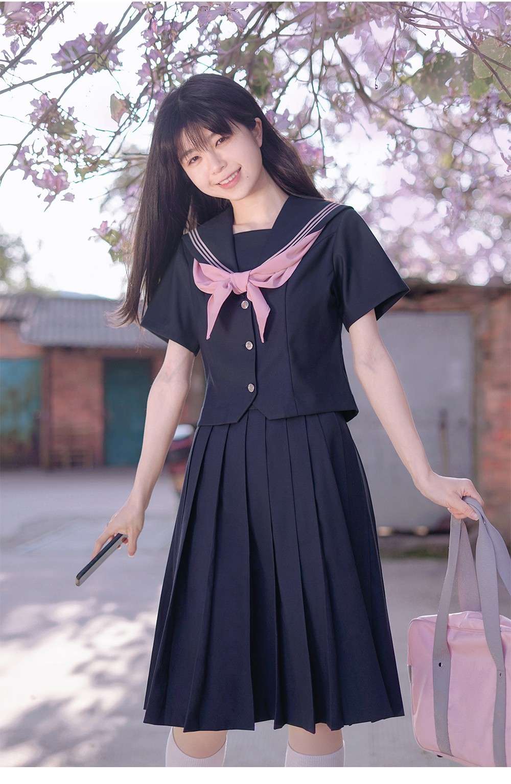 セーラー服 【大きいサイズ】清楚系女子高生風 女装