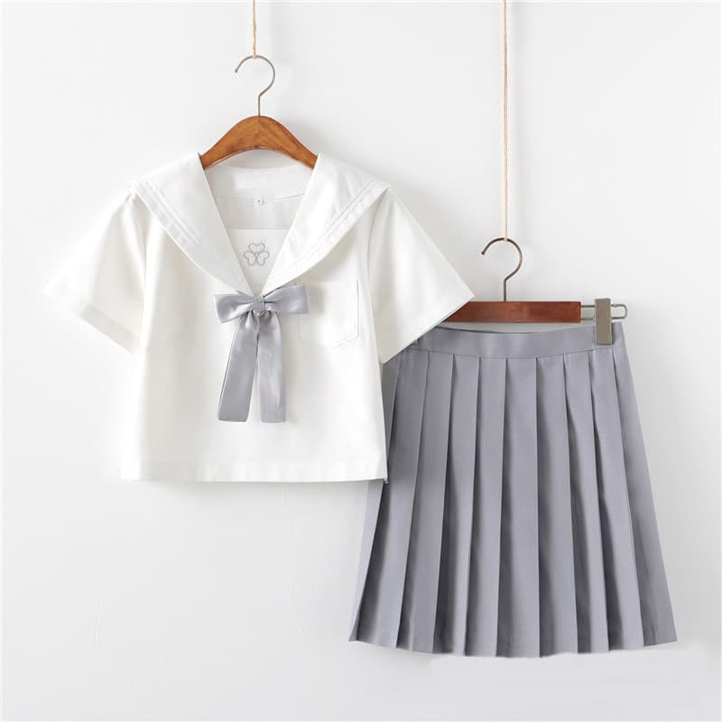 セーラー服 清楚リボン飾り 半袖セーラーブラウス
