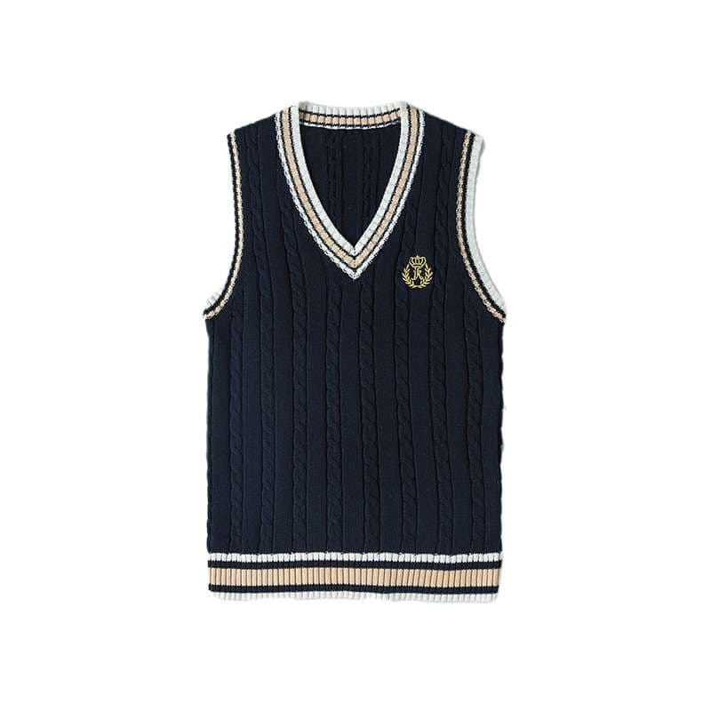 セーラー服 学園風Vネックセーターベスト
