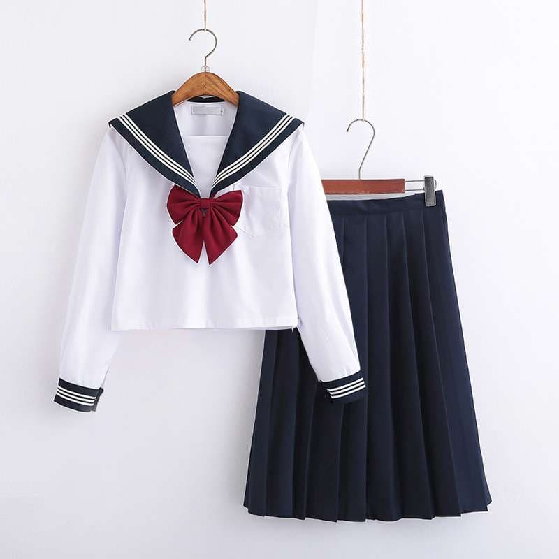 セーラー服 【大きいサイズ】女装 コスプレ 学園風 上下セット