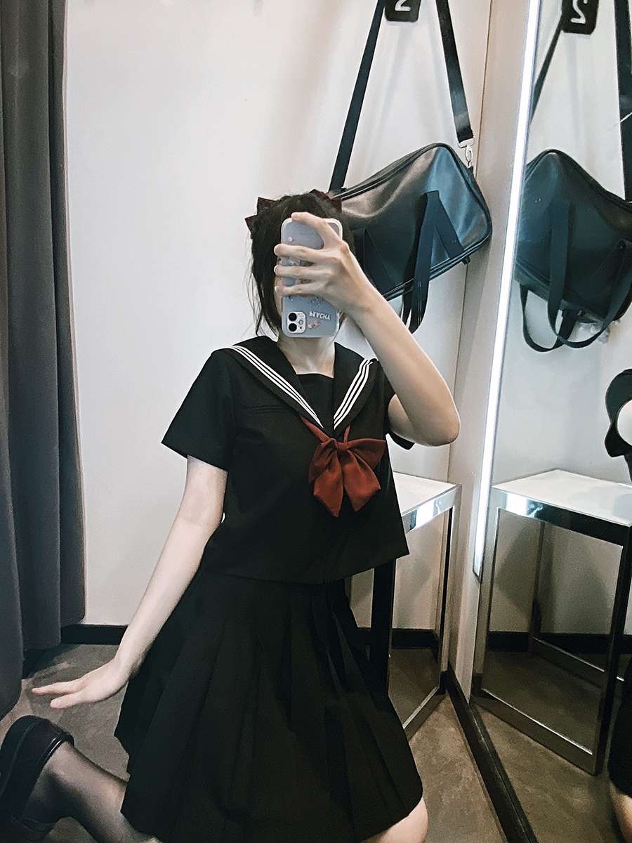 セーラー服 黒色マリンスタイル 制服セット