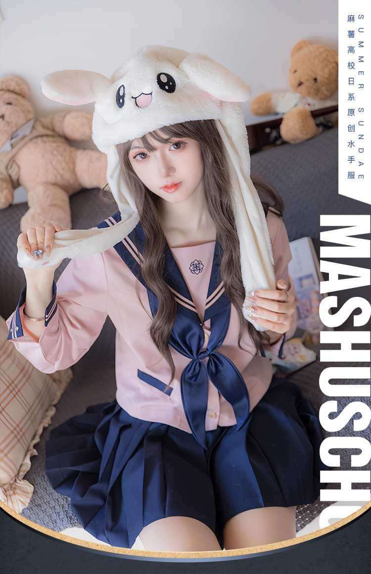 セーラー服 桜色セーラーカラー学生服セット