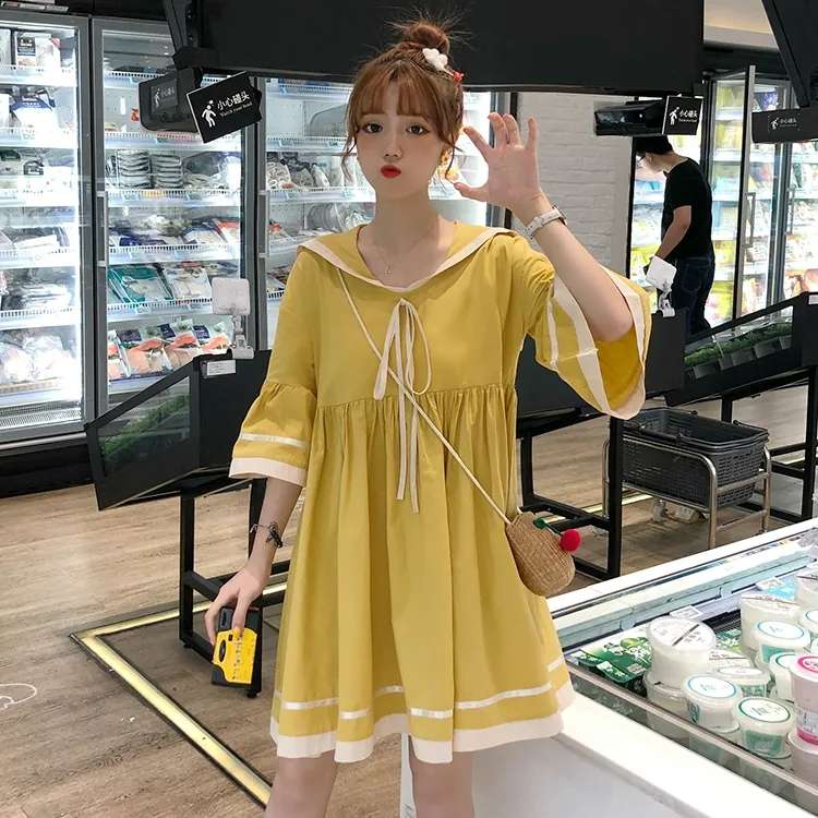 セーラー服 ガーリーセーラーカラーワンピース