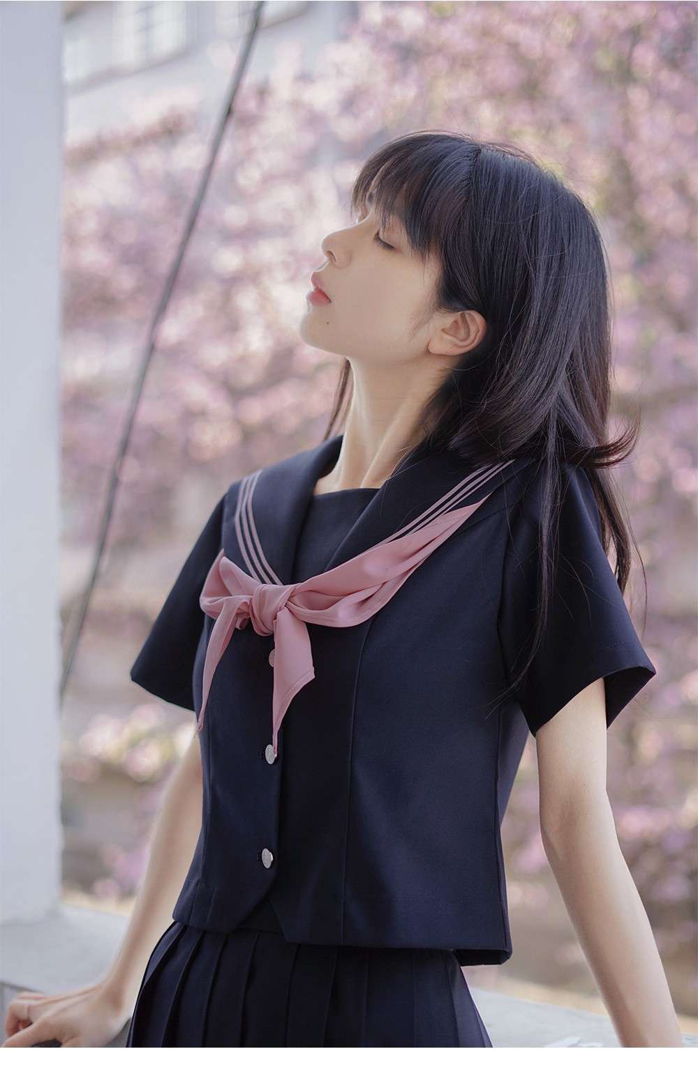 セーラー服 【大きいサイズ】清楚系女子高生風 女装