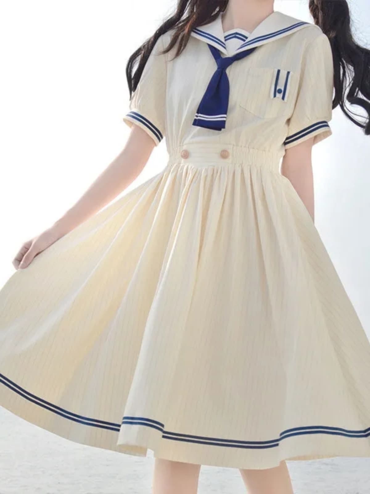 セーラー服 優雅なマリンワンピース風