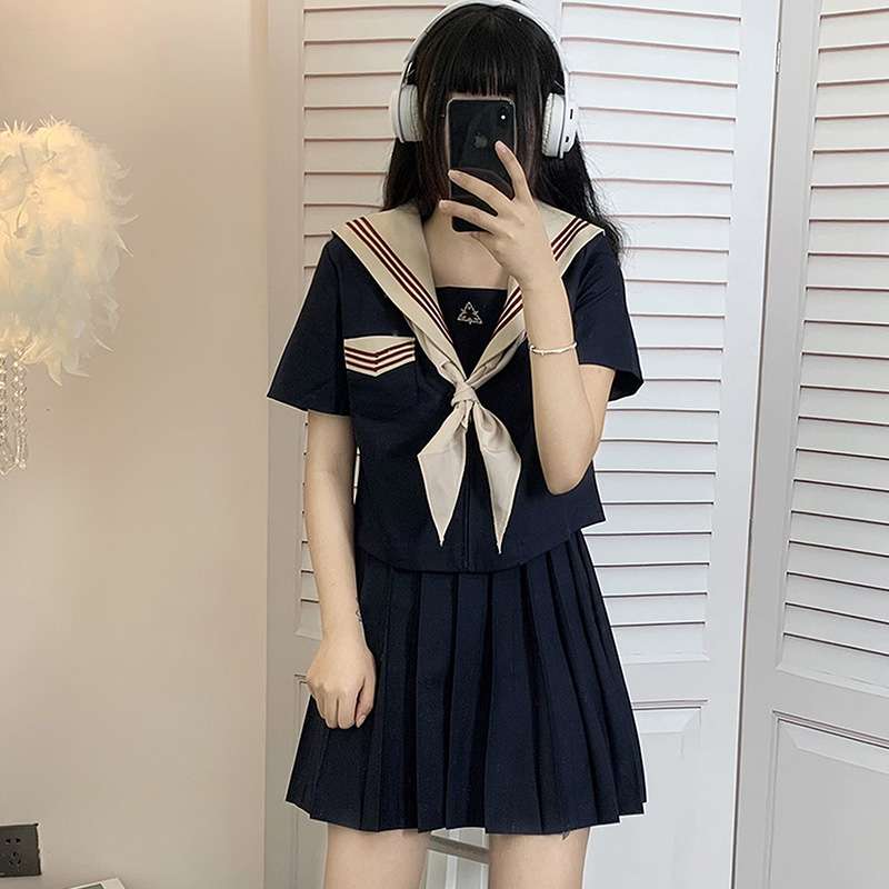 セーラー服 クラシックスタイル 黒色 制服セット