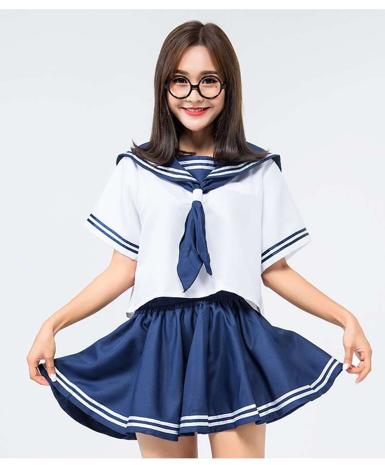 セーラー服 可愛い海軍風 コスプレ衣装セット