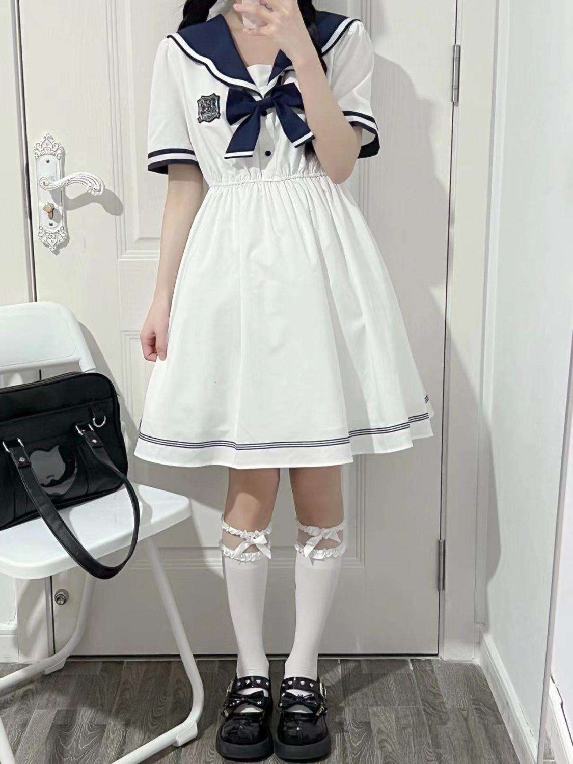 セーラー服 ナチュラルリボンセーラーワンピース