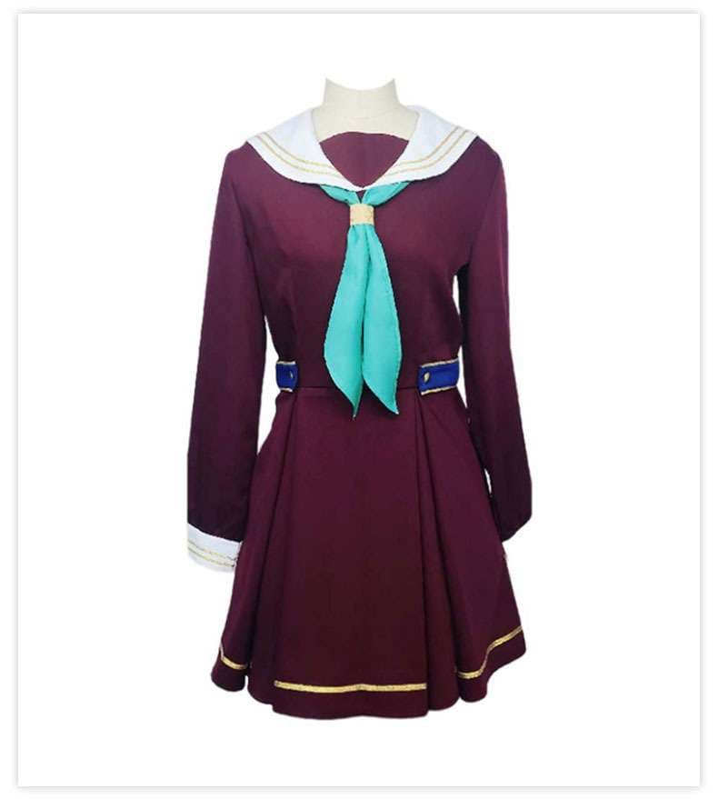 セーラー服 アニメ風 コスプレ衣装 マルーン