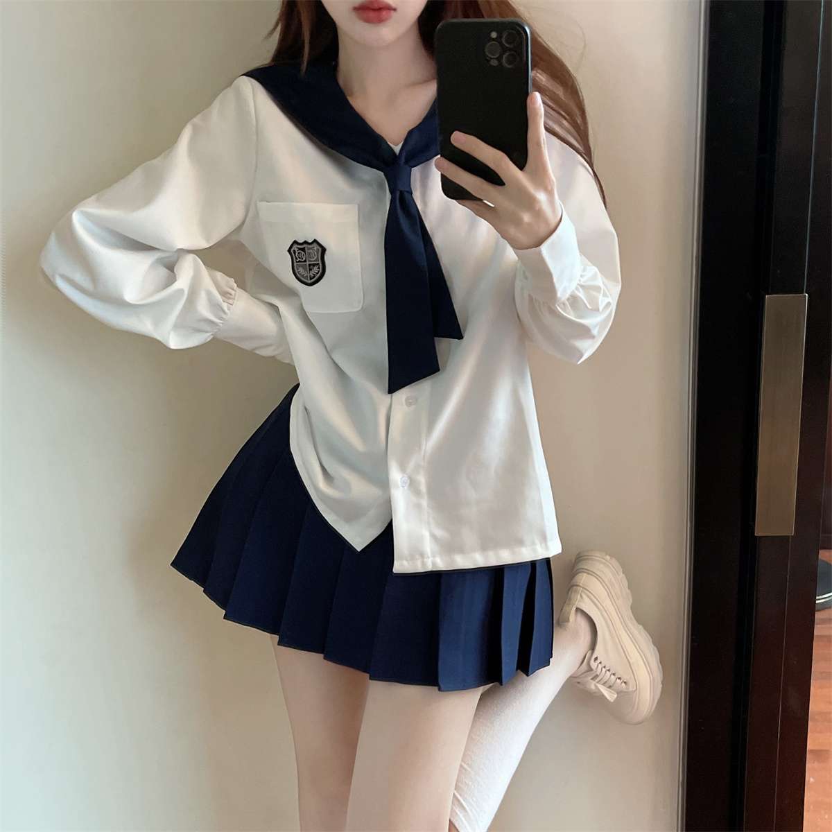 セーラー服 クラシックセーラー風学生服 長袖セット