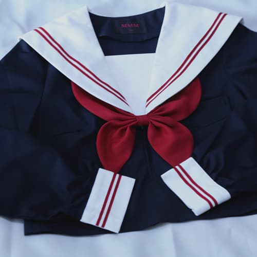セーラー服 クラシック襟付き長袖セーラートップス
