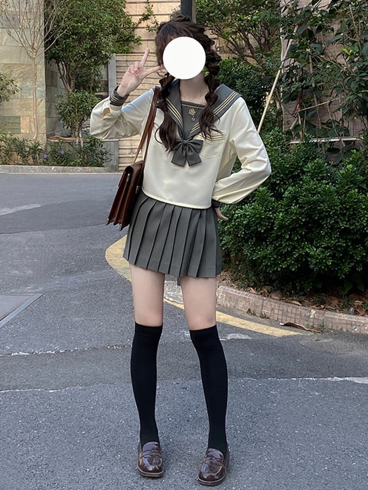 セーラー服 クラシック星章セーラー長袖ブラウス