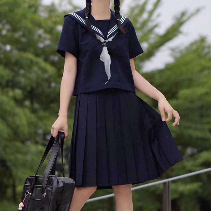 セーラー服 クラシック長袖 ネイビー