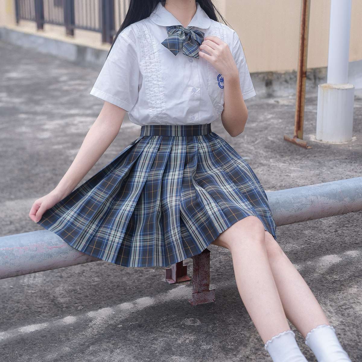 セーラー服 プレッピースタイル チェック柄セーラー制服セット