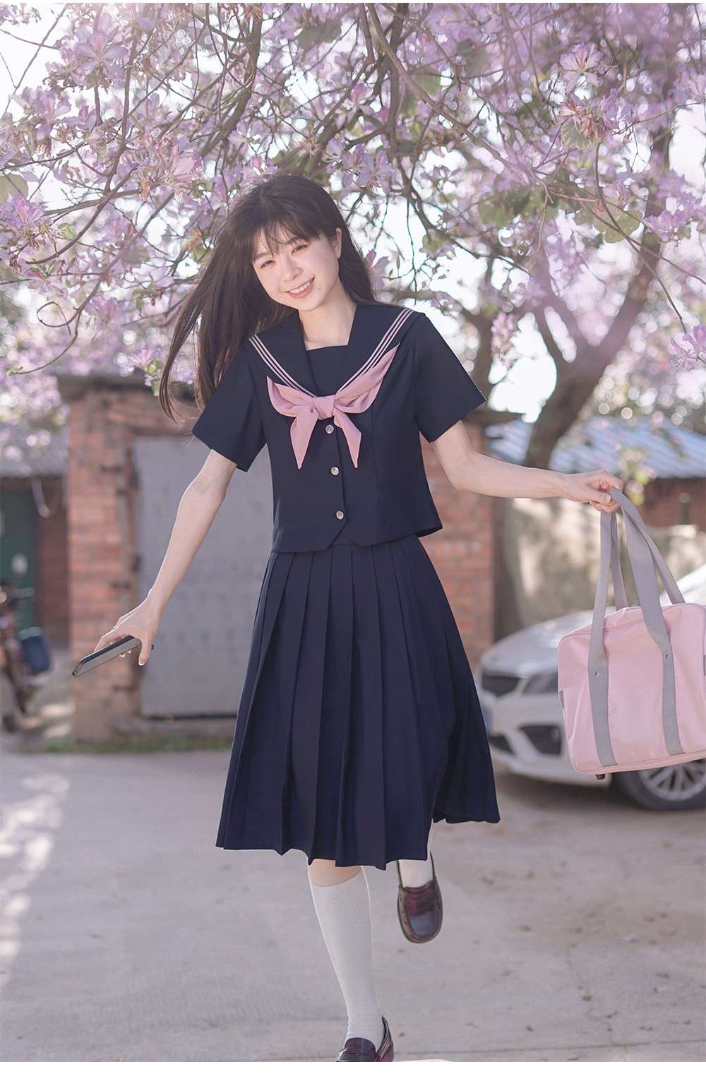 セーラー服 【大きいサイズ】清楚系女子高生風 女装
