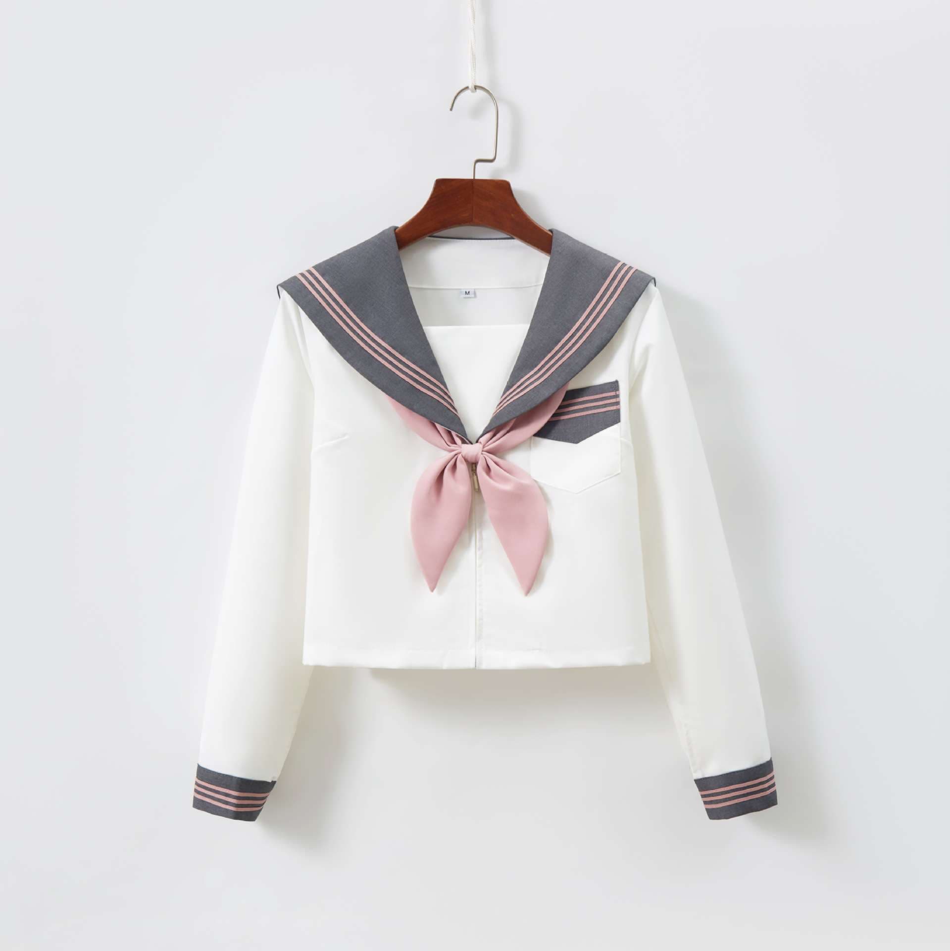 セーラー服 可愛いリボン付き 上下セット