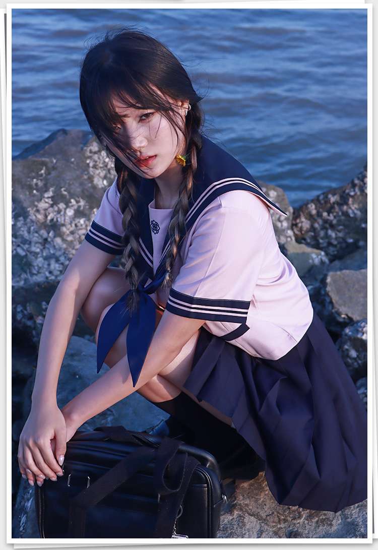 セーラー服 桜色セーラーカラー学生服セット
