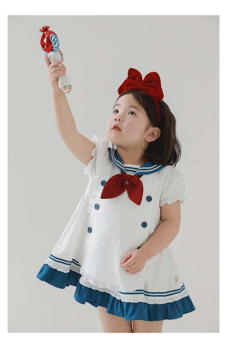 セーラー服 キュートな女の子用セーラー風ワンピース