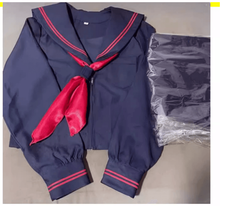 セーラー服 クラシック 赤リボン付き